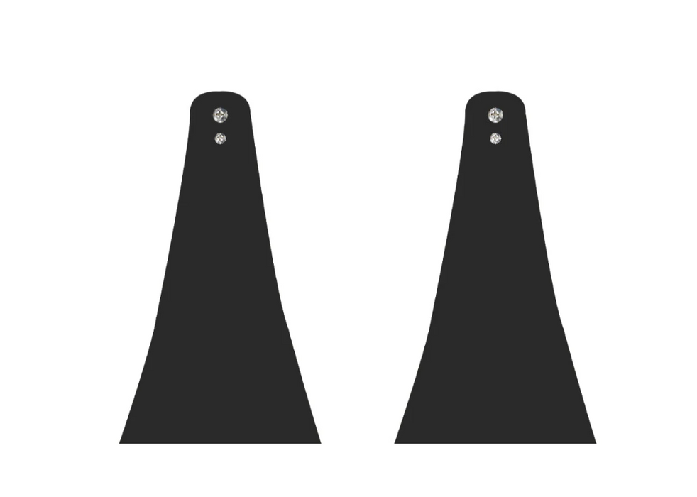 Infratech Heater Extended 8 Inch Pair of Mounting Brackets 13 1247BL - C/CD Series - Black