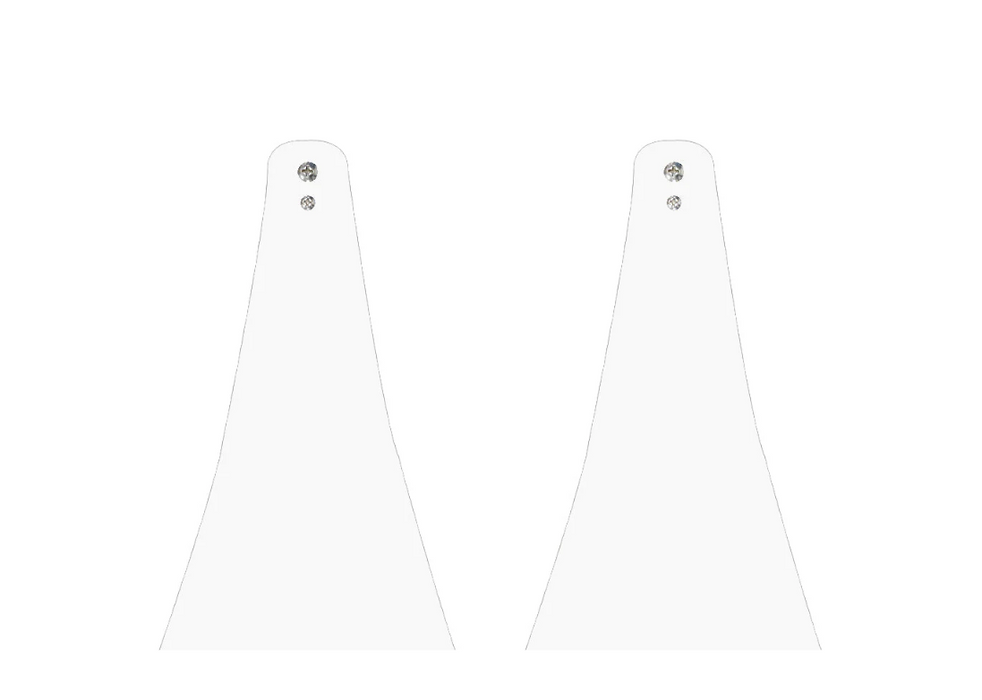 Infratech Heater Extended 8 Inch Pair of Mounting Brackets 13 1247WH - C/CD Series - White