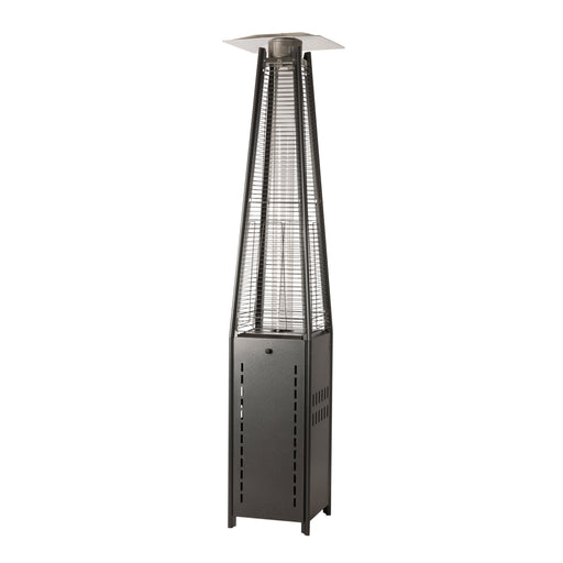 Fire Sense 64381 - Square Pyramid Flame Patio Heater in Hammered Platinum - Black