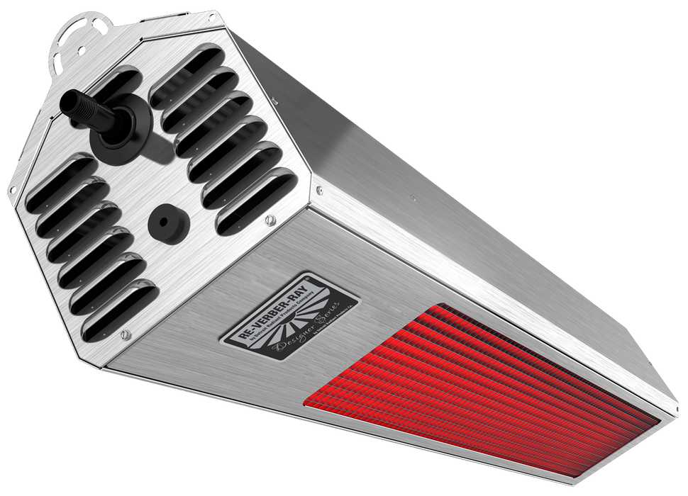 Detroit Radiant Re-Verber-Ray DSC Series DSCS-34N-SS Single Stage Operation Natural Gas Patio Heater - 48.4 in. x 9 in. x 10.9 in. - Stainless Steel Finish