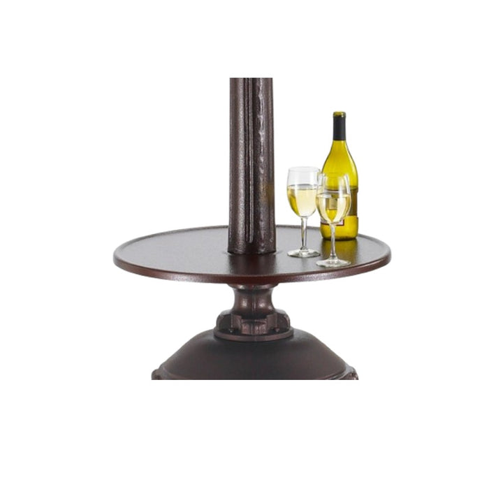 Patio Comfort CAB22T 22" Diameter Aluminum Table Top Outdoor Infrared Patio Heater Accessory for VINTAGE LP Heater Only - 22” Round 1” Deep Cast Aluminum Bronze Color