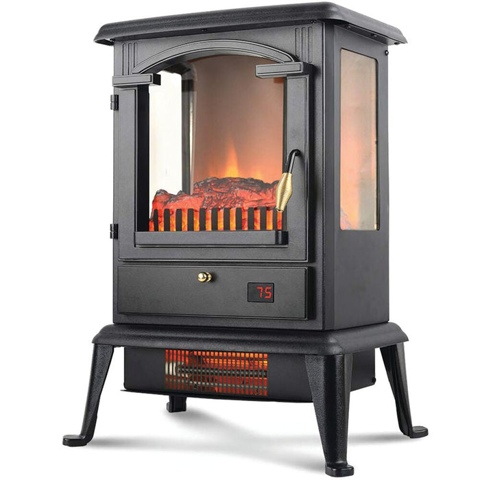 Almo HT1109 3 Sided Flame View Infrared Heater Stove - 16.6 in. x 10.70 in. x 22.40 in.