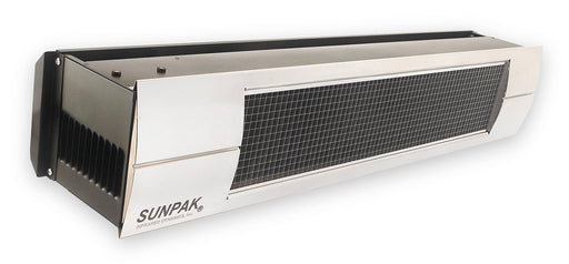 Sunpak S25 B-SS 12001LP-12020 Liquid Propane Outdoor Infrared Patio Heater in Black 25000 BTUs with Stainless Steel Front Fascia Kit - 48 x 10 x 8 in.