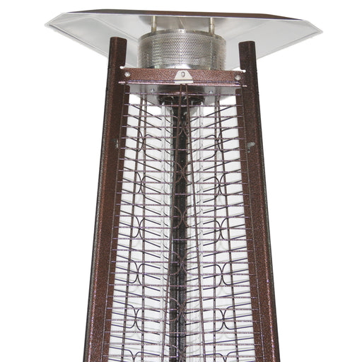 RADtec PYR-ABP Pyramid Series 93" Propane Gas Patio Heater - 24 x 24 x 93 in. - Antique Bronze Color