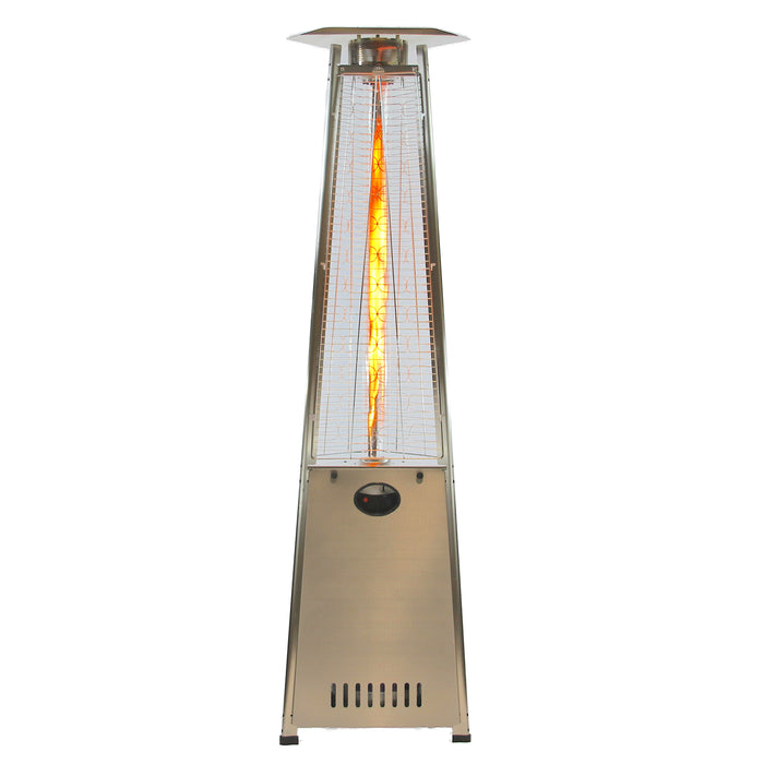 RADtec PYR-SSNG Pyramid Series 93" Natural Gas Patio Heater - 24 x 24 x 93 in. - Stainless Steel Color
