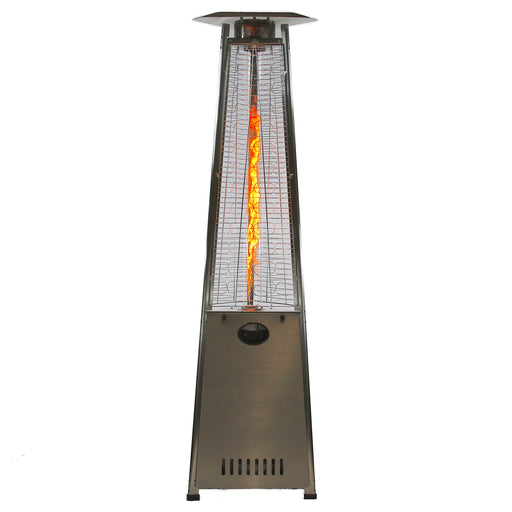 RADtec PYR-SSP Pyramid Series 93" Propane Gas Patio Heater - 24 x 24 x 93 in. - Stainless Steel Color