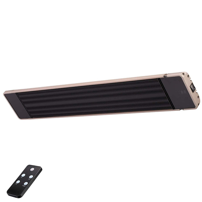 RADtec X33R X Series (3300 Watts/220V) 72" Weather Resistant Zero Light Infrared Electric Patio Heater - 72 x 8 x 2 in. - Beige Color
