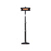 Fire Sense 02678 - Black Powder Coated Steel Telescoping Offset Pole Mounted Infrared Patio Heater - Black