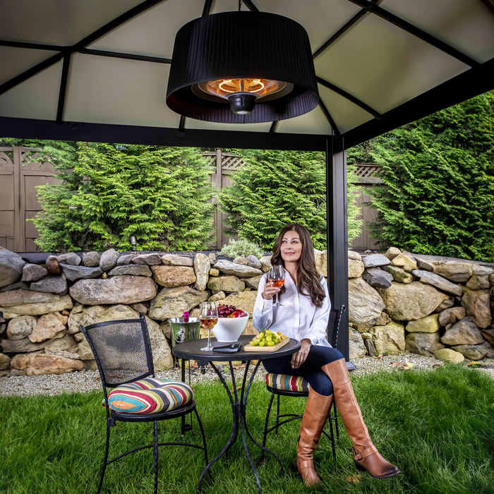 Paragon Outdoor OH-BL1500-3E - SOL Pendent Electric Heater - 29.1 in. x 29.1 in. x 12.6 in. - Black