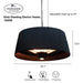 Paragon Outdoor OH-BL1500-3E - SOL Pendent Electric Heater - 29.1 in. x 29.1 in. x 12.6 in. - Black