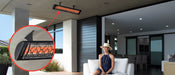 Infratech C Series Single Element with Mediterranean Motif C2527BL3 2500 Watts 277V 9.03 Amps Infrared Electric Patio Heater 39 x 8.19 x 2.5 in. Black Color