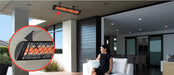 Infratech C Series Single Element with Traditional Motif C3028BL4 3000 Watts 208V 14.42 Amps Infrared Electric Patio Heater 61.25 x 8.19 x 2.5 in. Black Color