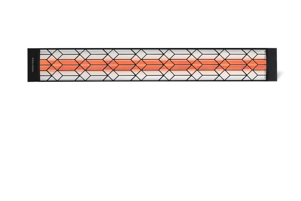 Infratech CD Series Dual Element with Craftsman Motif CD4048BL2 4000 Watts 480V 8.33 Amps Infrared Electric Patio Heater 39 x 8.19 x 2.5 in. Black Color
