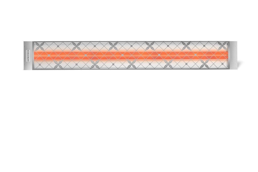 Infratech CD Series Dual Element with Traditional Motif CD5048MG4 5000 Watts 480V 10.42 Amps Infrared Electric Patio Heater 39 x 8.19 x 2.5 in. Stainless Steel Marine Grade Color