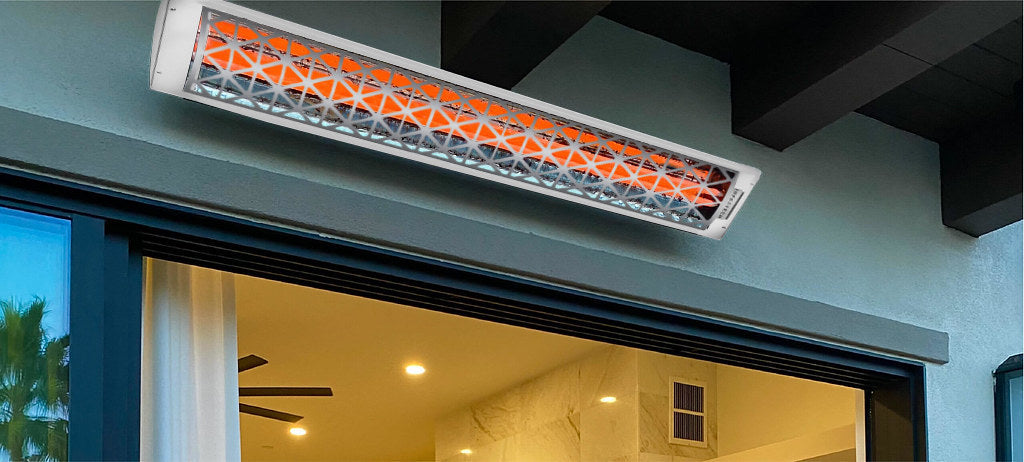 Infratech C Series Single Element with Contemporary Motif C3048SS1 3000 Watts 480V 6.25 Amps Infrared Electric Patio Heater 61.25 x 8.19 x 2.5 in. Stainless Steel Color