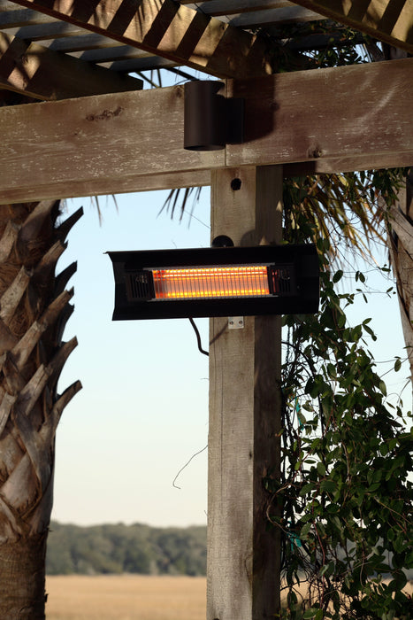Fire Sense 60460 - Black Steel Wall Mounted Infrared Patio Heater - Black