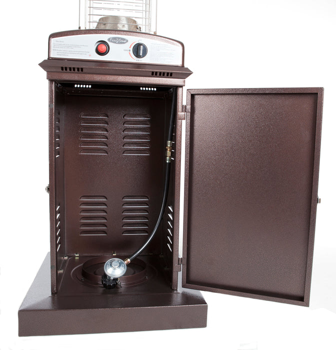 Fire Sense 62224 - Hammered Bronze Finish Square Flame Patio Heater - Brown