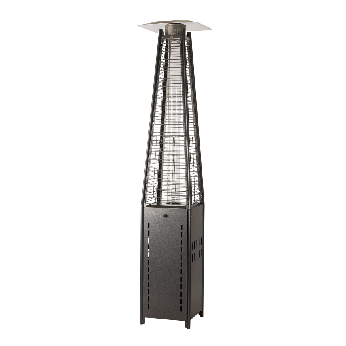 Fire Sense 64381 - Square Pyramid Flame Patio Heater in Hammered Plati ...