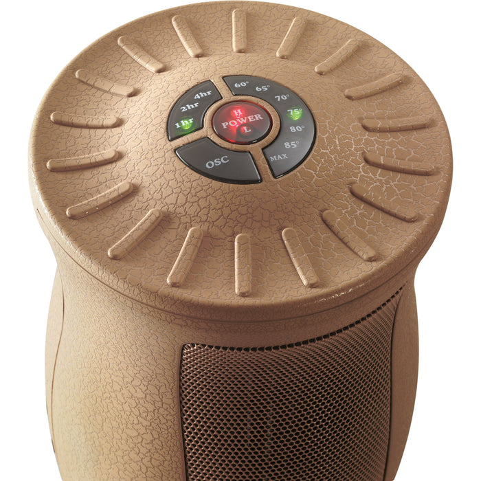 Almo 6435 Lasko Designer Series Oscillating Ceramic Heater with Remote Control  - 8.25 in. x 8.25 in. x 16.05 in. - Tan