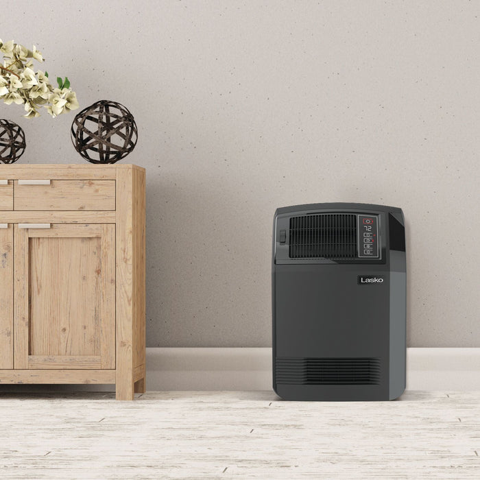 Almo CC24910 Cyclonic Digital Ceramic Heater with Remote  - 7.65 in. x 15.65 in. x 23.23 in. - Black