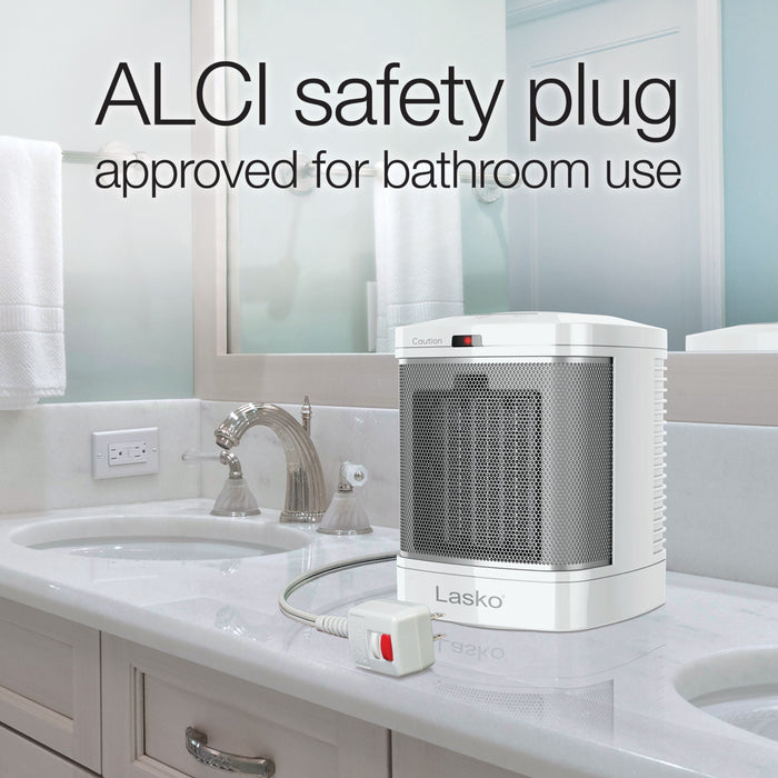 Almo CD08200 Convection Bathroom Heater  - 6 in. x 6 in. x 7.65 in. - Black