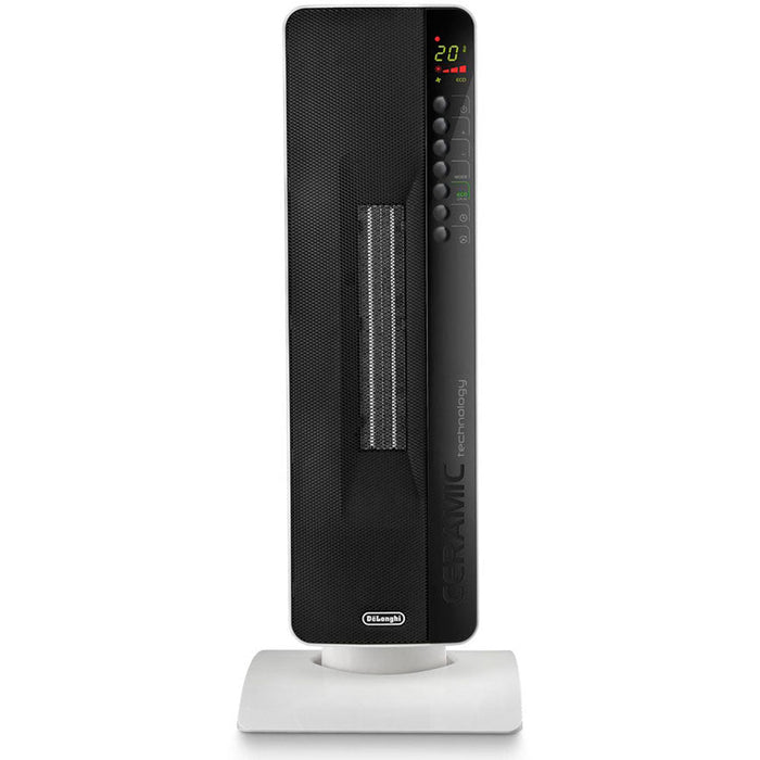 Almo TCH8093ER De'Longhi Digital Flat Panel 27" Tower Ceramic Heater  - 10.83 in. x 10.6 in. x 27.36 in. - Black and White