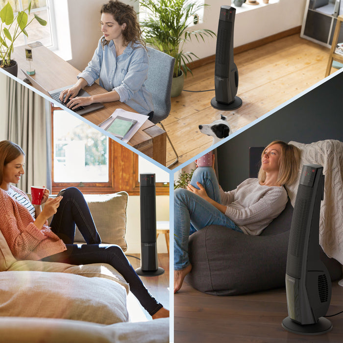 Almo CT30796 Lasko Ceramic Tower Heater with Remote Control  - 8.06 in. x 9 in. x 29.15 in. - Black