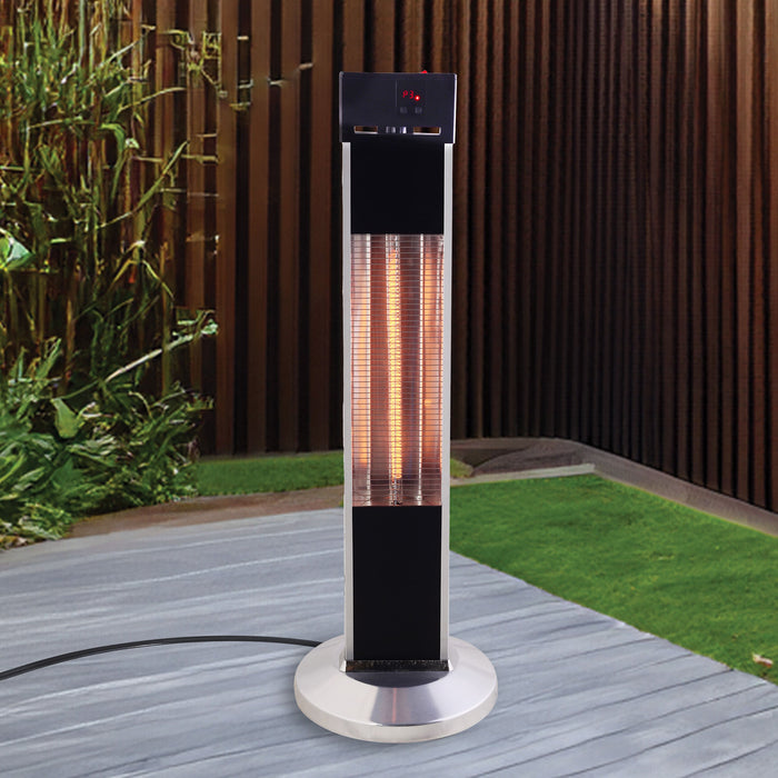 Almo PD15R Outdoor Infrared Tower Heater  - 11.08 in. x 11.08 in. x 31.7 in. - Black