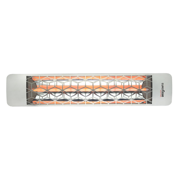 Innova Eurofase EF25480S6 2500 Watts EF25 Series Electric Infrared Patio Heater 480V 39.38 in. x 9.38 in. x 8.18 in. - Stainless Steel