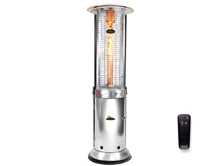 3-PACK of Paragon Outddoor OH-SS32-7R - Liquid Propane Helios Round Flame Tower Heater with Remote Control - Stainless Steel