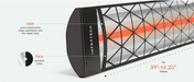 Infratech CD Series Dual Element Contemporary Motif Black Color