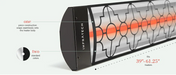 Infratech CD Series Dual Element Mediterranean Motif in Black Color