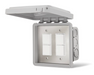 Infratech 14 4315 Duplex Stack Switch Dual Flush Mount with Weatherproof Cover