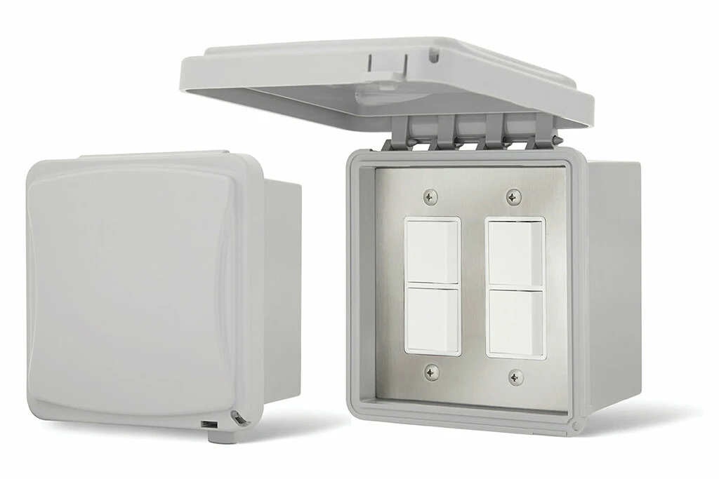 Infratech 14 4325 Duplex Stack Switch Dual Surface Mount with Weatherproof Box