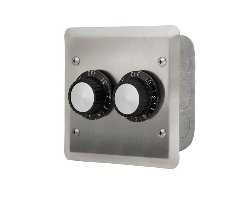 Infratech Input Regulator Dual SS Wall Plate with Gang Box