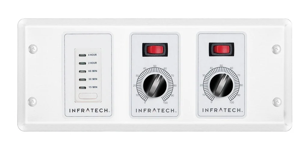 Infratech 30 4046 WH Solid State Control - 2 Zone Analog Control with Digital Timer