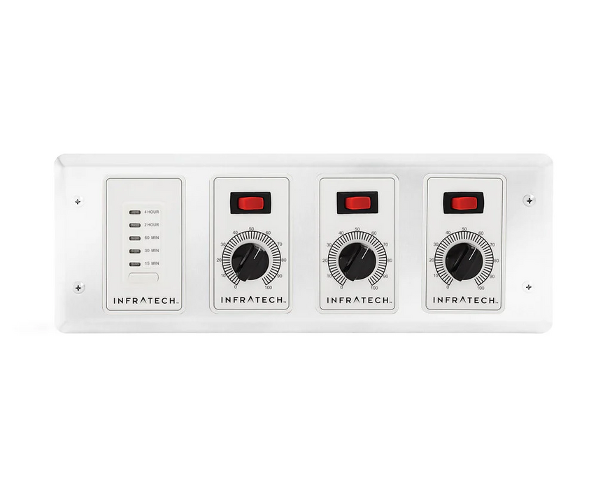 Infratech 30 4047 WH Solid State Control - 3 Zone Analog Control with Digital Timer