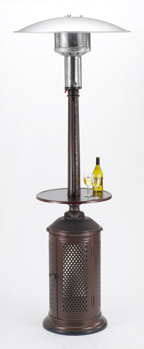 Patio Comfort CAB22T 22" Diameter Aluminum Table Top Outdoor Infrared Patio Heater Accessory for VINTAGE LP Heater Only - 22” Round 1” Deep Cast Aluminum Bronze Color