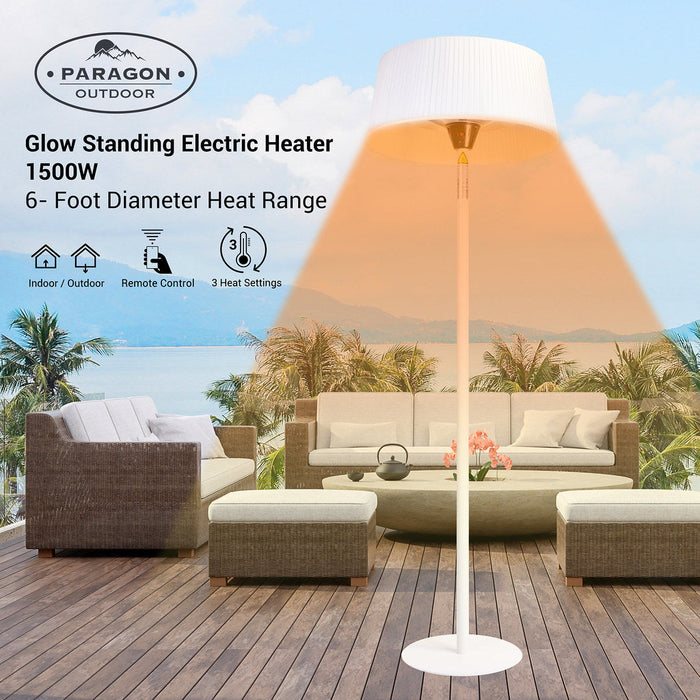 Paragon Outdoor OH-WH1500-8E - SOL Standing Electric Heater - 29.1 in. x 29.1 in. x 88.1 in. - White