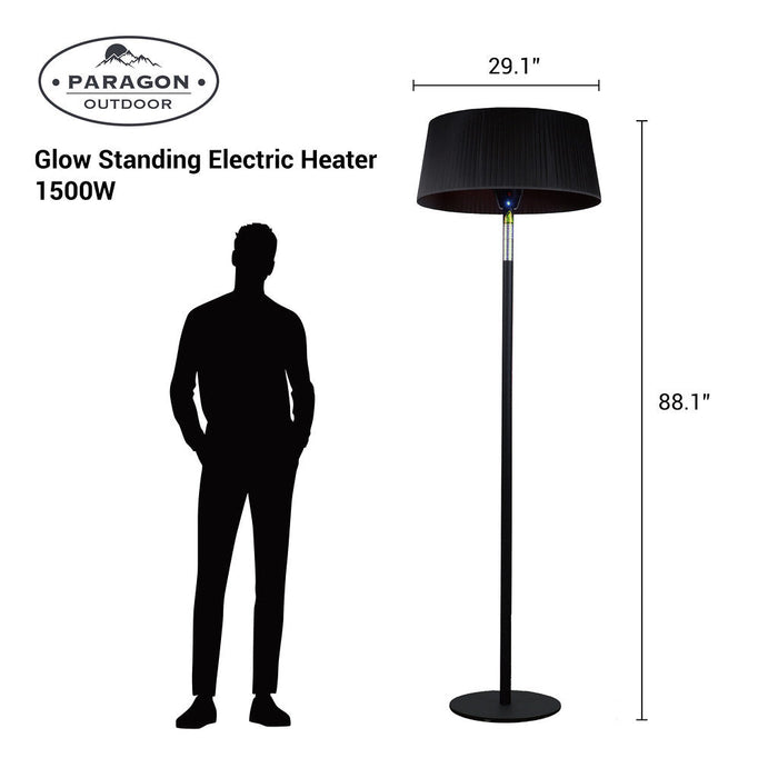 3-PACK of Paragon Outddoor OH-BL1500-8E - Electric SOL Standing Electric Heater - Black