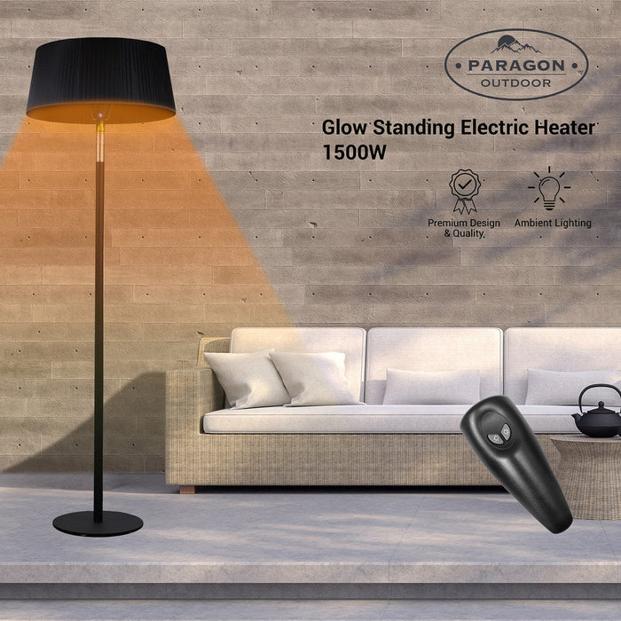 2-PACK of Paragon Outddoor OH-BL1500-8E - Electric SOL Standing Electric Heater - Black