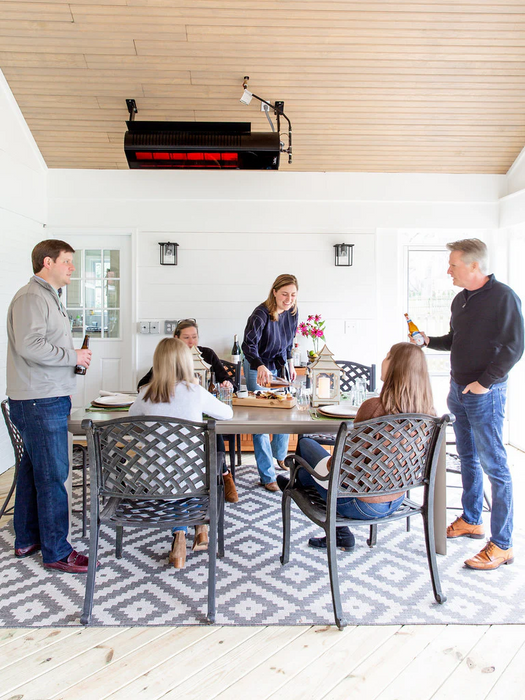 Sunstar Black Glass Series Infrared Patio Heater Lifestyle