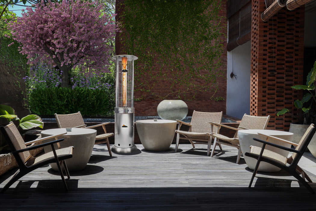 Paragon Outdoor OH-SS32-7M - Liquid Propane Vulcan Round Flame Tower Heater - 22.4 in. x 22.4 in. x 82.5 in. - Stainless Steel