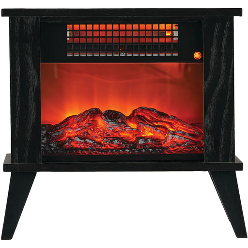 Almo FEJ16C 1000W Tabletop Infrared Fireplace Space Heater with Flame Effect - 7.48 in. x 14.57 in. x 13.39 in.