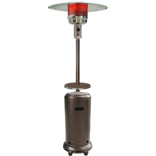 Almo HAN001BRL 7-Ft. Tall 48000 BTU Propane Umbrella Patio Heater with Wheels for Outdoor Events and Entertaining in Hammered Bronze - 32 in. x 17.84 in. x 88.23 in.