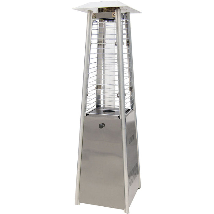 Almo HAN0201SS 34-In. Mini Pyramid Tabletop Propane Patio Heater Stainless Steel - 9 in. x 9 in. x 34 in.