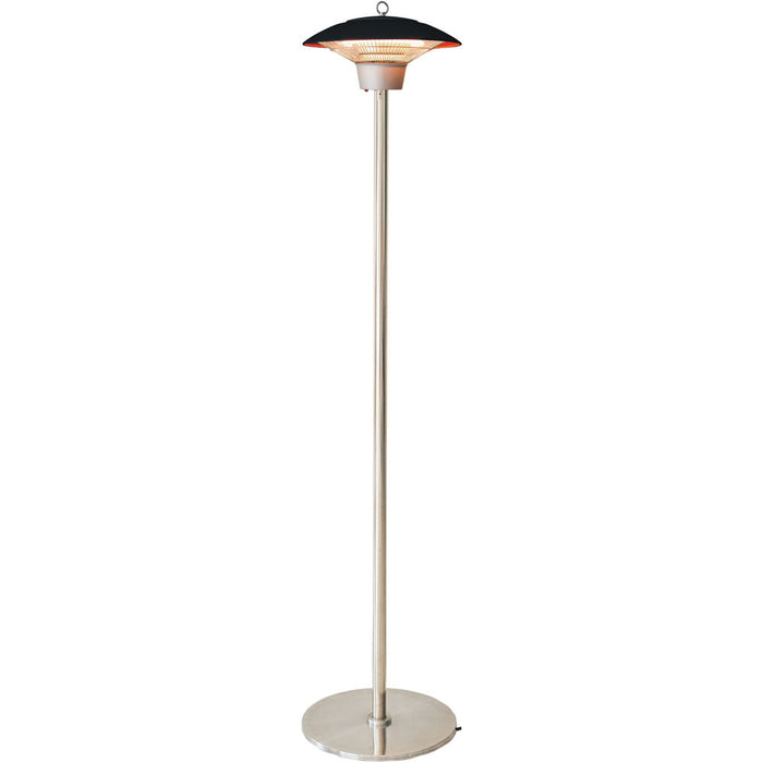 Almo HAN1022HA-BLK Electric Halogen Infrared Stand Heat Lamp Black - 17.8 in. x 17.80 in. x 81.70 in.