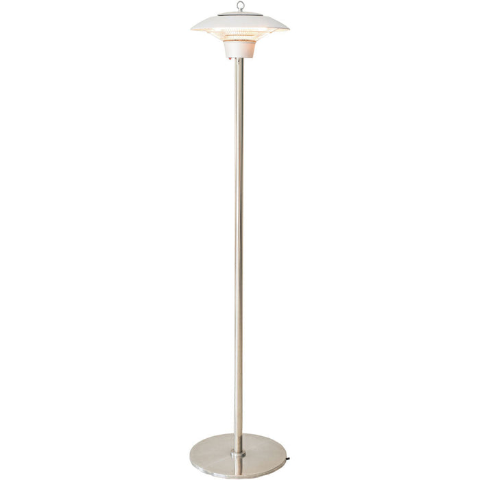 Almo HAN1023HA-SLV Electric Halogen Infrared Stand Heat Lamp Silver - 17.8 in. x 17.80 in. x 81.70 in.