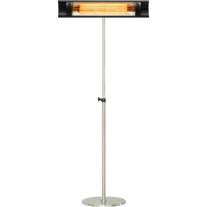 Almo HAN1025IC-SD Outdoor 35-In. Wide Electric Carbon Fiber Infrared Heat Lamp with 3 Power Settings Pole Stand and Remote Control Black - 1.9 in. x 35.40 in. x 6.80 in.