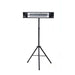 Almo HAN1025IC-TP Outdoor 35-In. Wide Electric Carbon Fiber Infrared Heat Lamp with 3 Power Settings Tripod Stand and Remote Control Black - 1.9 in. x 35.40 in. x 6.80 in.